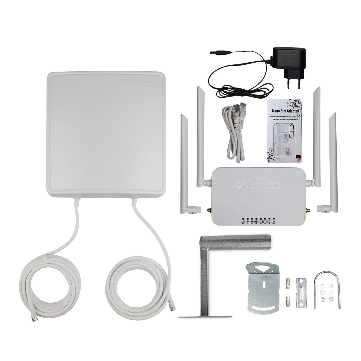 Комплект с роутером VEGATEL VR6-PO-15 (F – SMA)