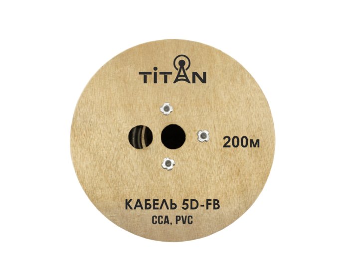 Кабель VEGATEL 5D-FB (Titan, черный) бухта 200м