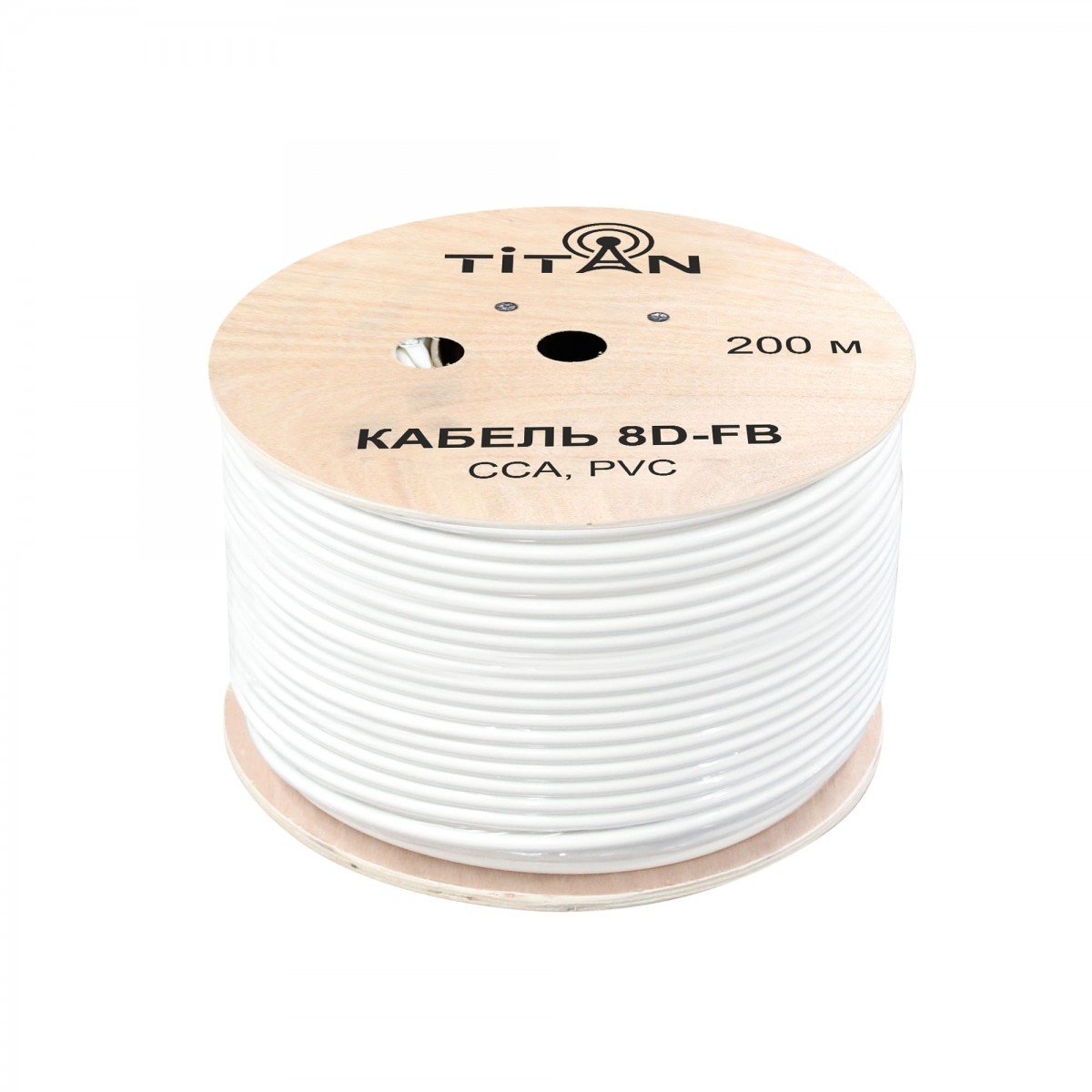 Кабель VEGATEL 8D-FB (Titan, белый)